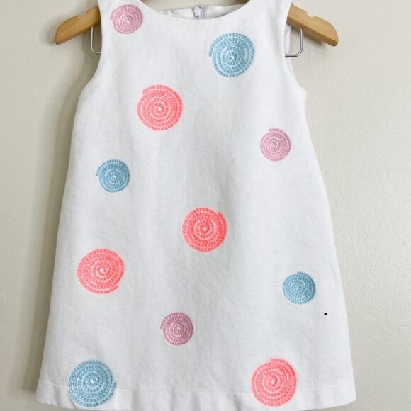 Hartstrings White dress with colored spirals 4T - Picture 2 of 5